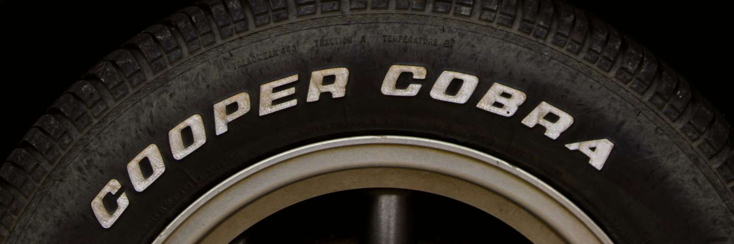 upclose image of a cooper tire